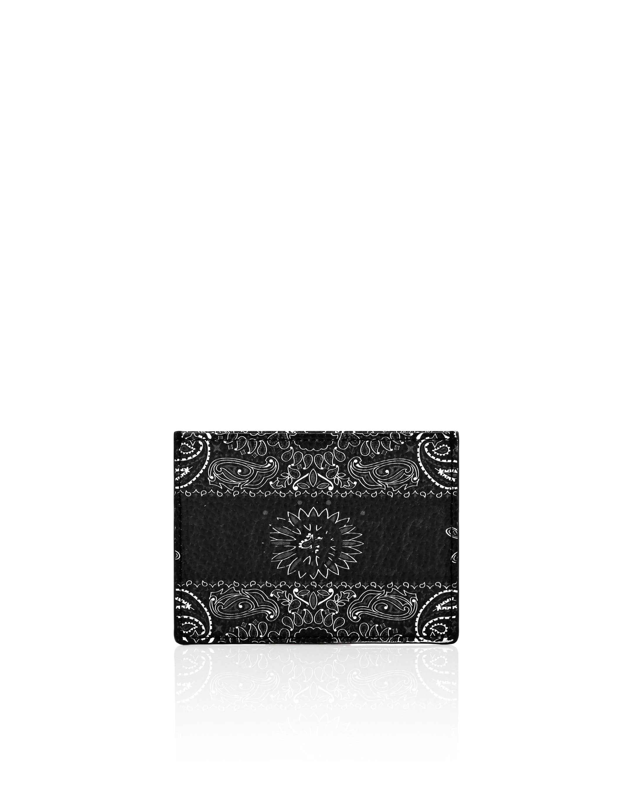 PHILIPP PLEIN - Leather Credit Cards Holder Paisley