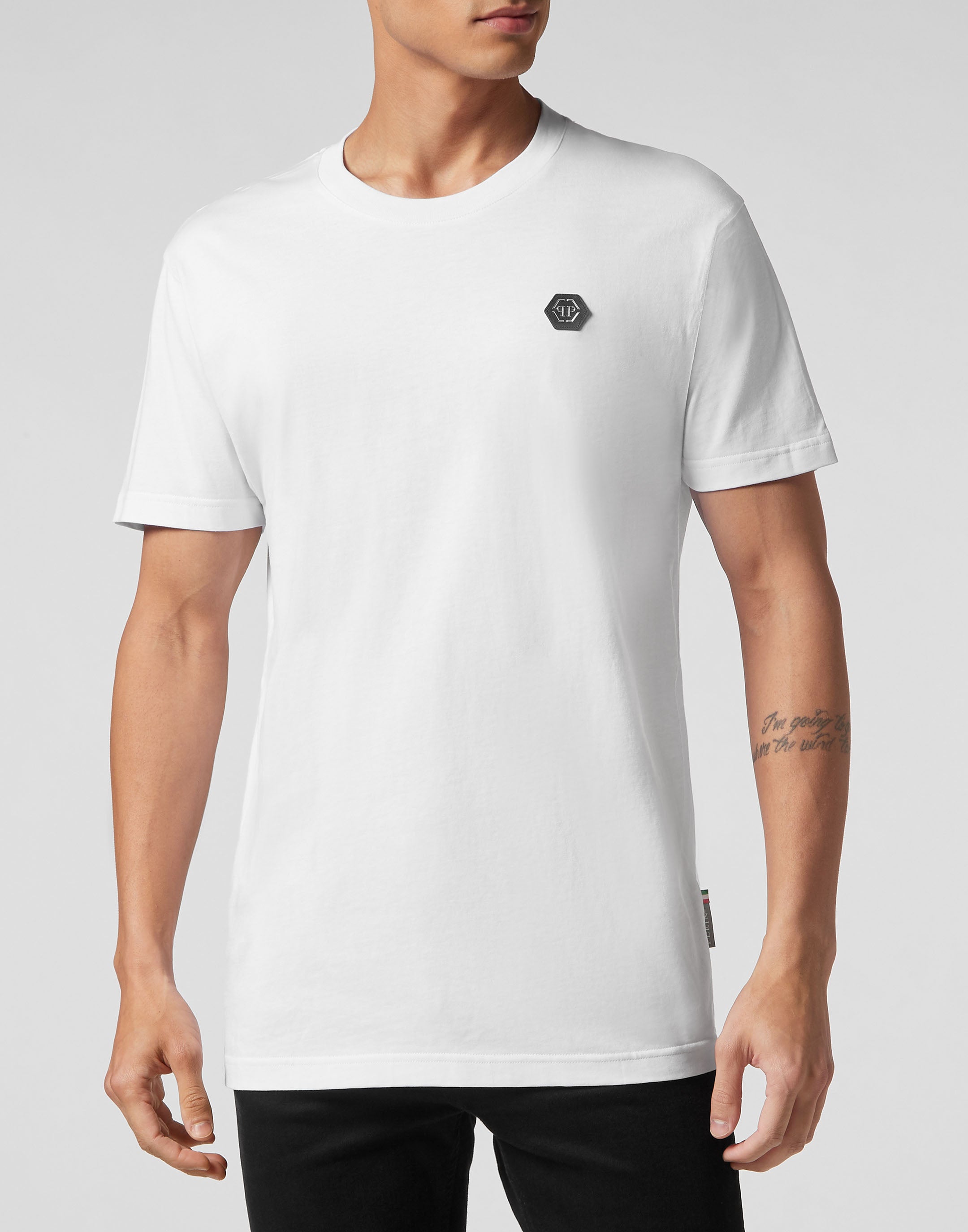 PHILIPP PLEIN - T-shirt Round Neck SS Kimono Cut Skull&Bones