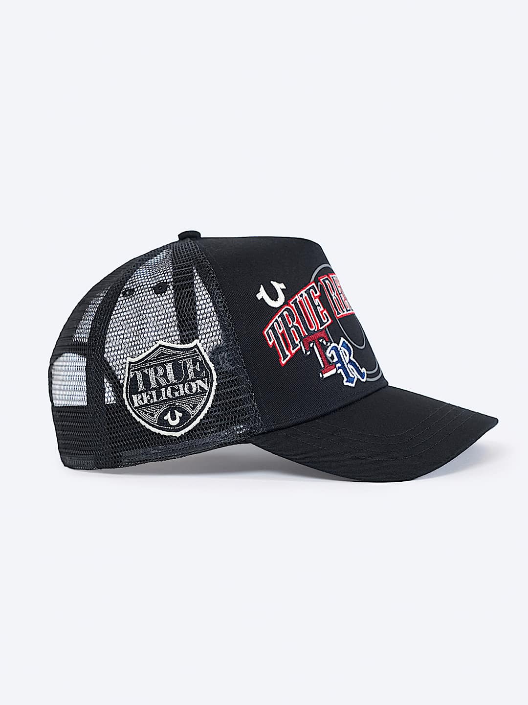 True Religion -Multi-logo Trucker Hat