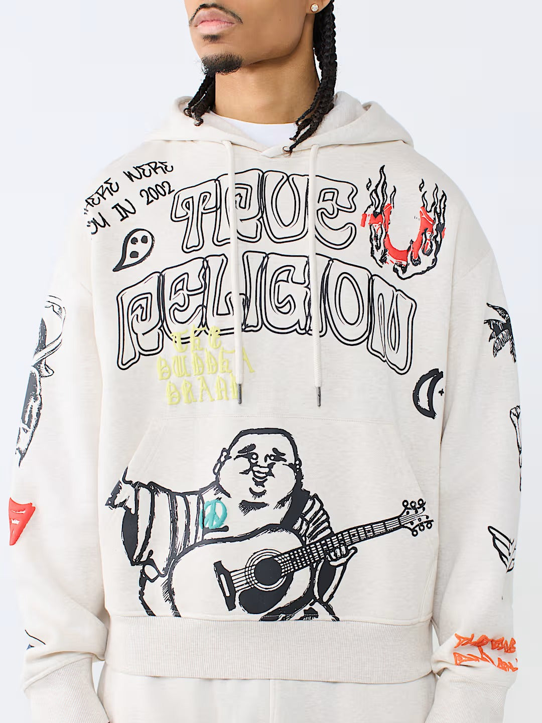 True Religion - Sketched Logo Boxy Hoodie