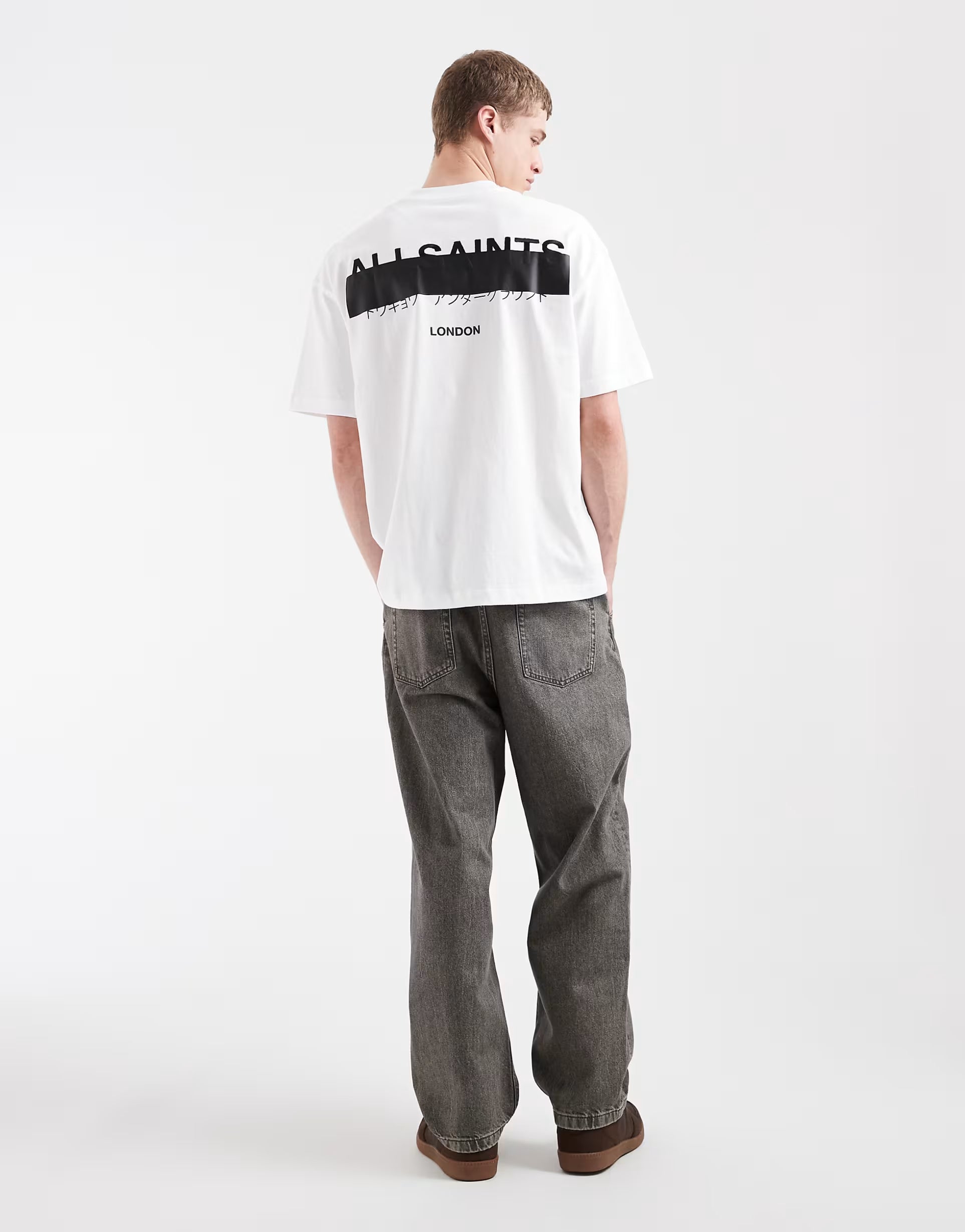 AllSaints - Redact Oversized Embroidered Logo T-shirt
