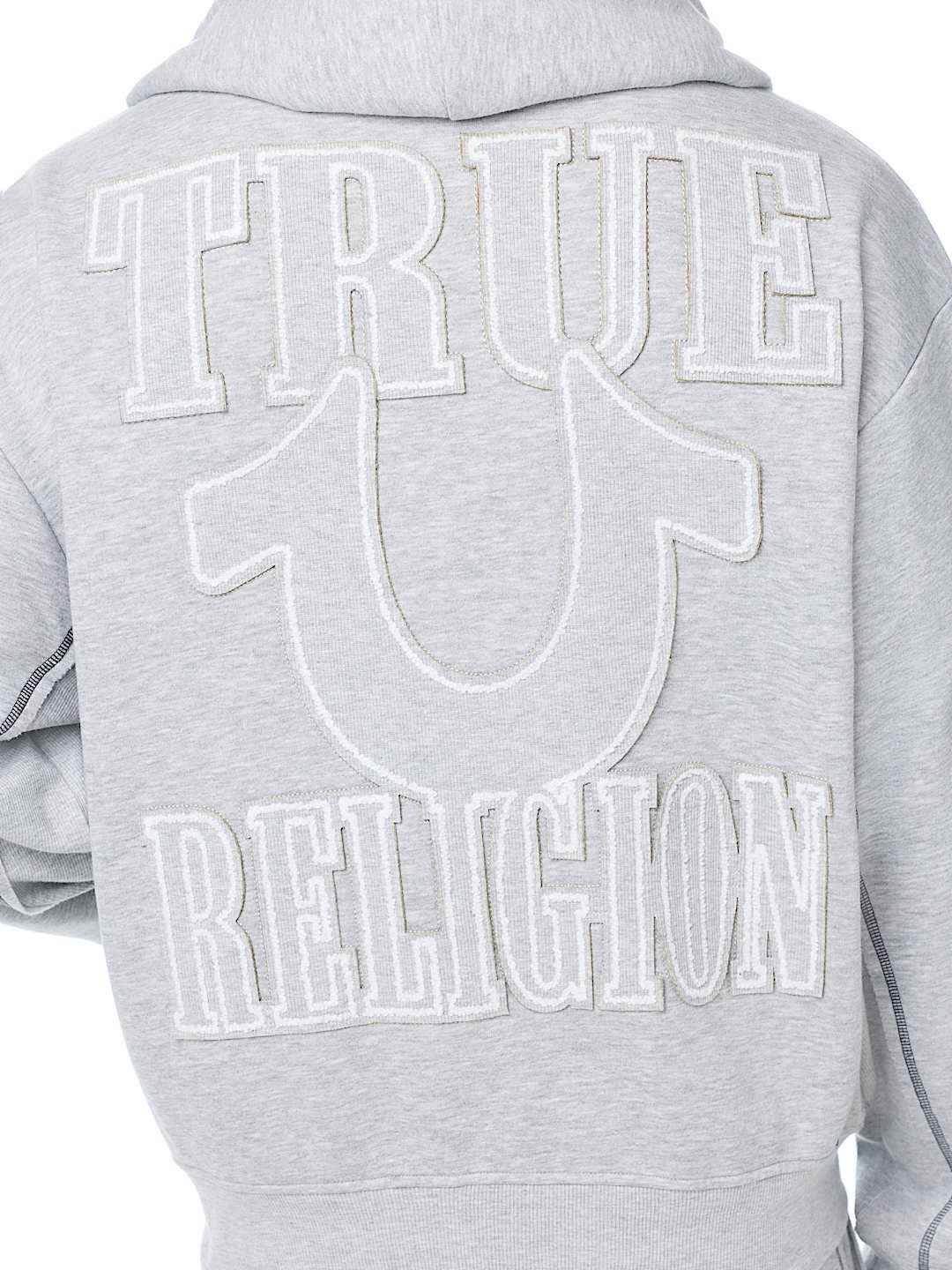 True Religion - Ribbed Boxy Zip Hoodie