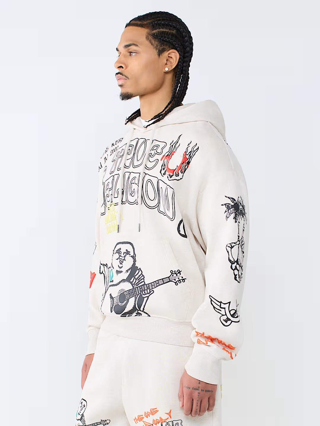 True Religion - Sketched Logo Boxy Hoodie