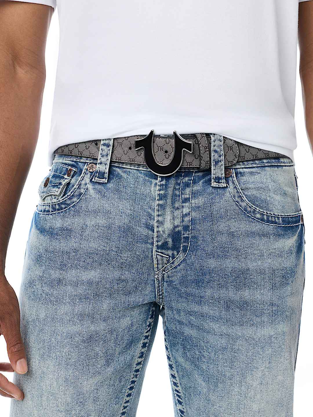 True Religion - Monogram Logo Belt