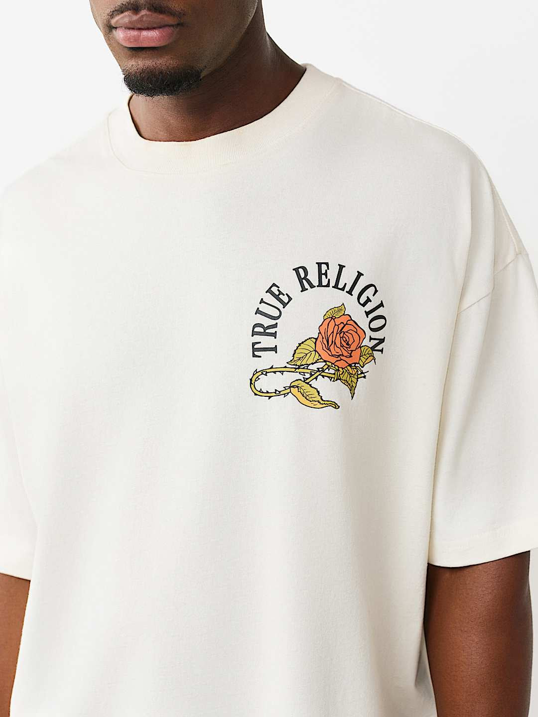 True Religion - Floral Snake Heavyweight Oversized Tee
