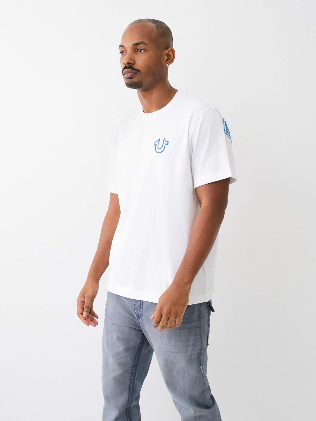 True Religion - Logo Overseam Puff T Tee