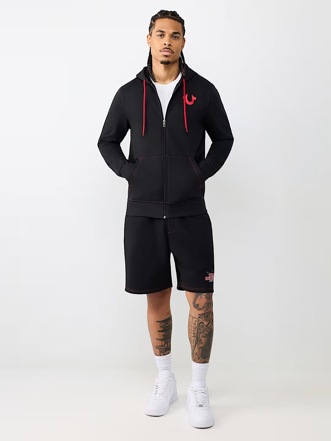 True Religion - Contrast Logo Zip Hoodie