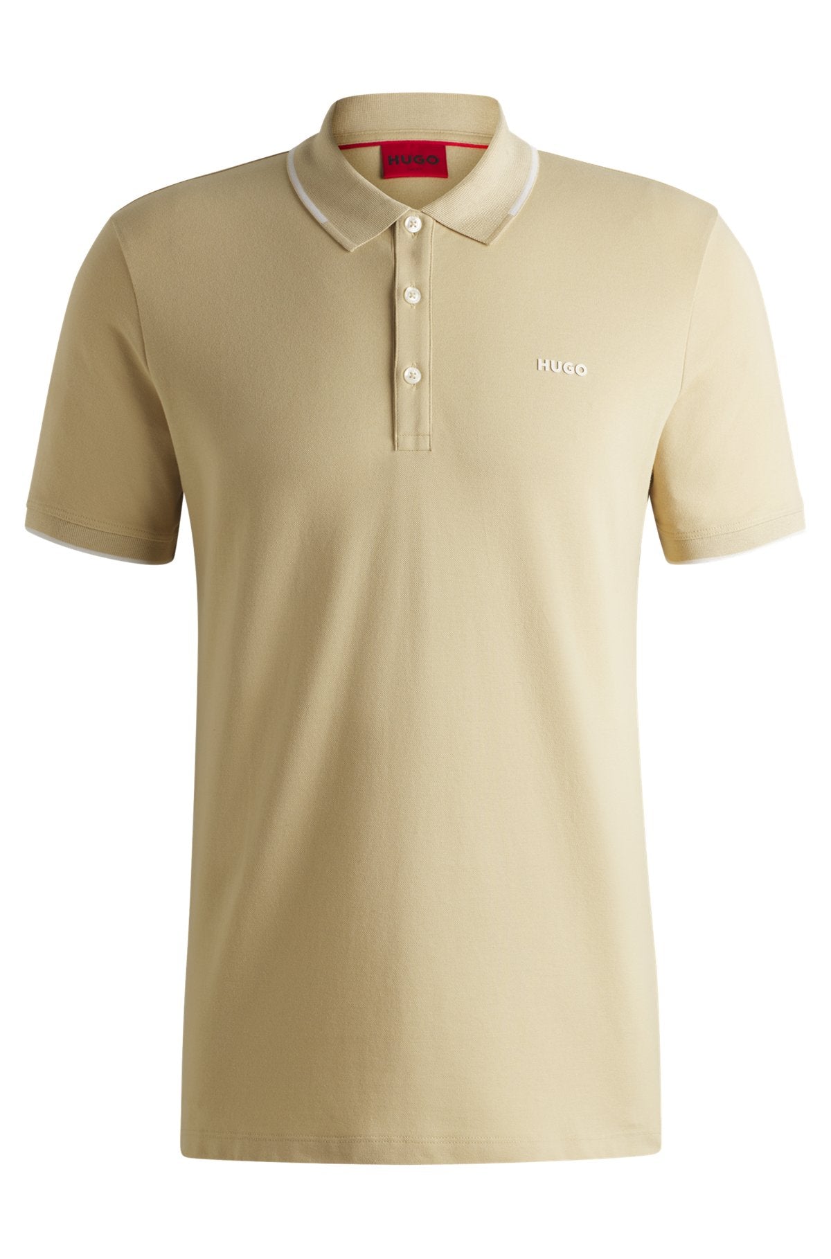 Stretch-cotton slim-fit polo shirt with printed logo