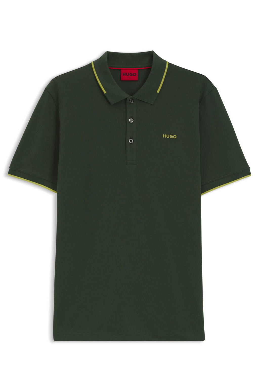 Stretch-cotton slim-fit polo shirt with printed logo