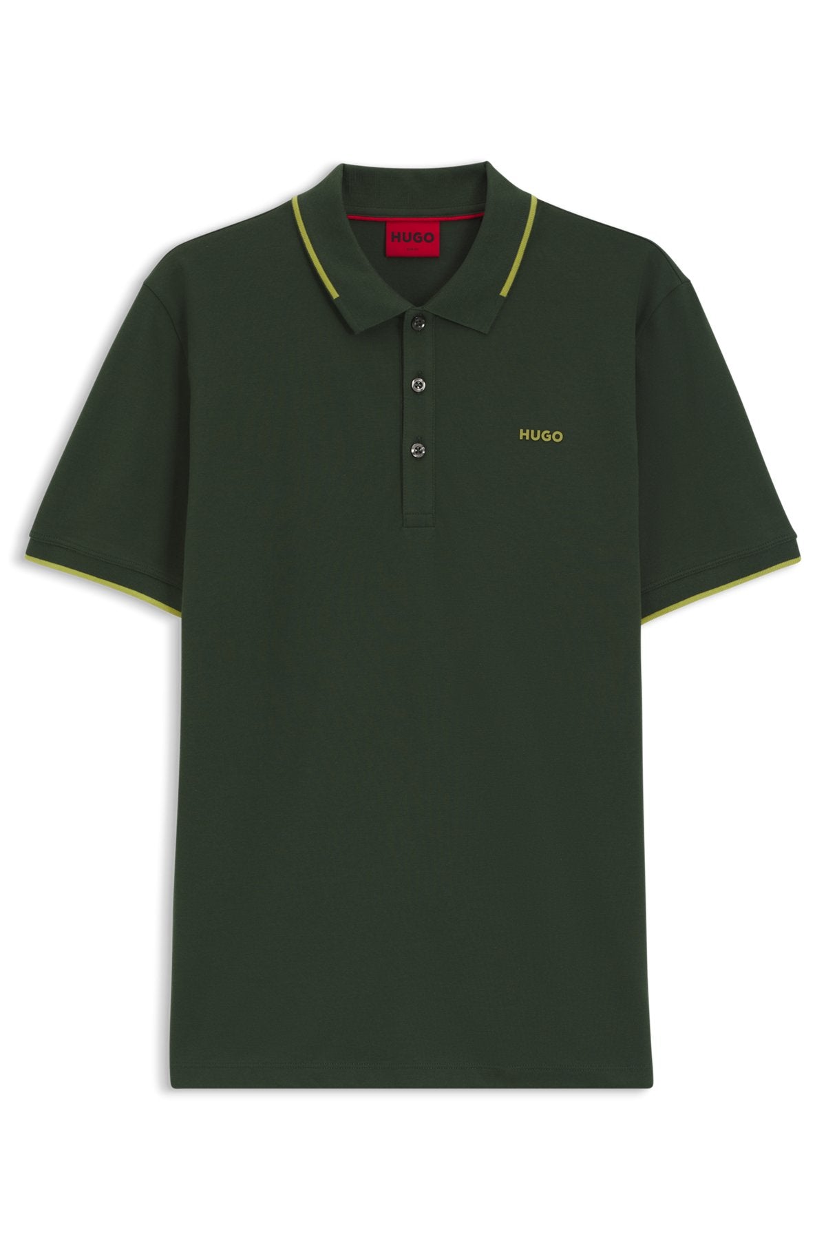 Stretch-cotton slim-fit polo shirt with printed logo