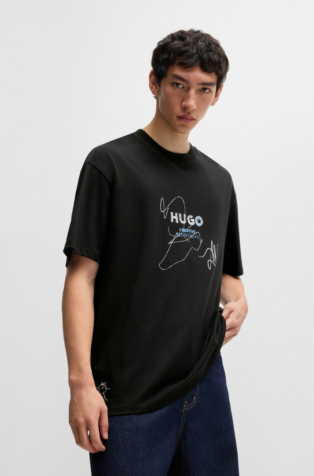 Cotton-jersey T-shirt with seasonal artwork