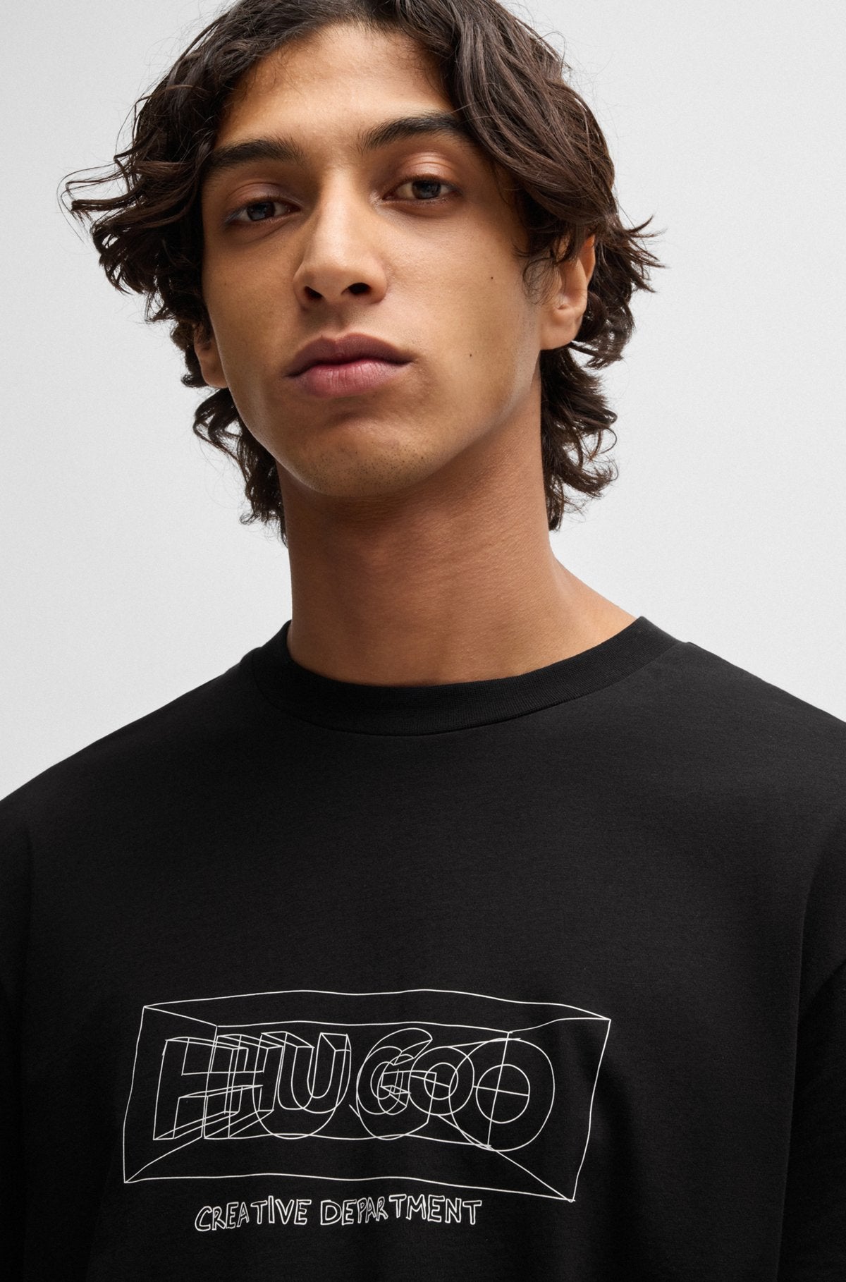 Regular-fit T-shirt in cotton with graphic logos