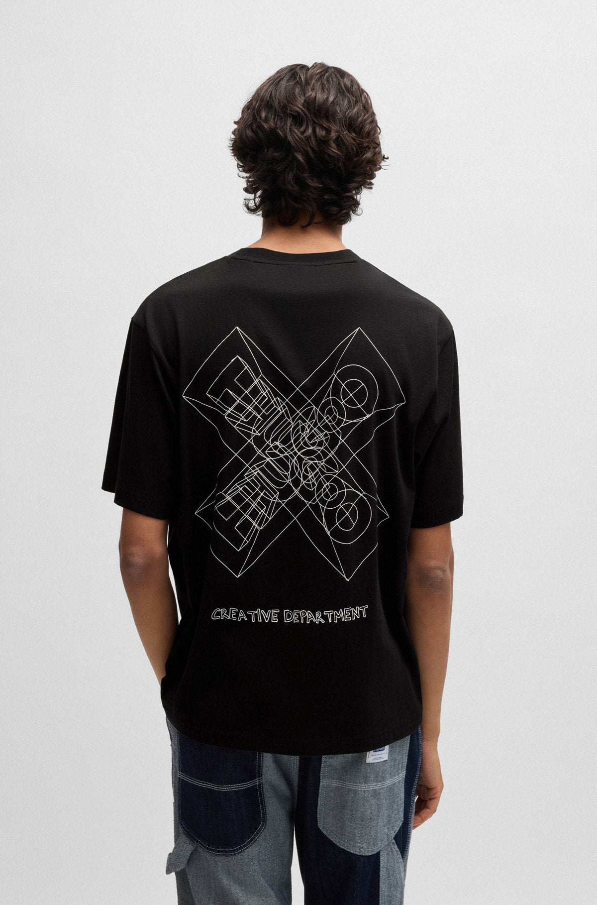 Regular-fit T-shirt in cotton with graphic logos