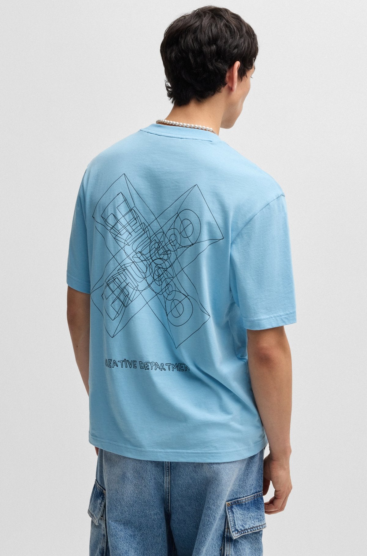 Regular-fit T-shirt in cotton with graphic logos
