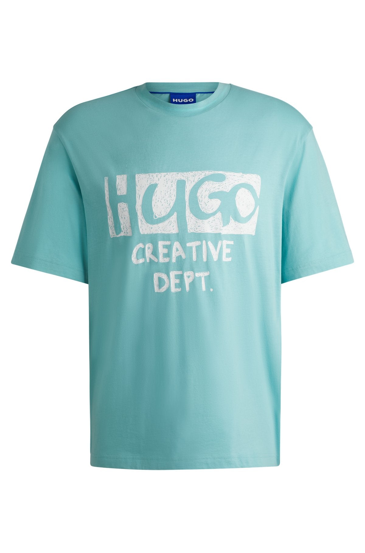 Cotton-jersey T-shirt with logo artwork
