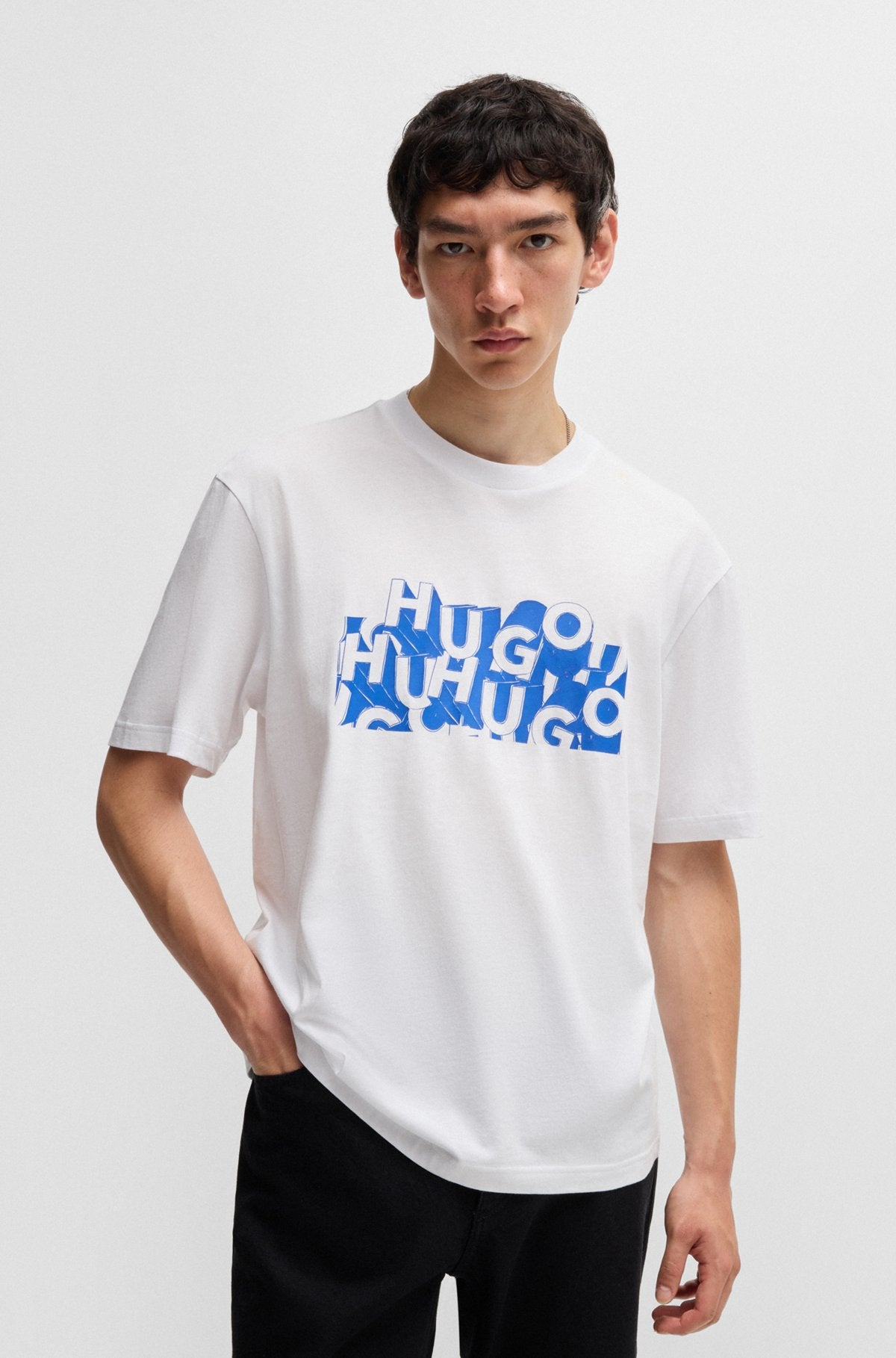 Regular-fit T-shirt in cotton with logo graphic