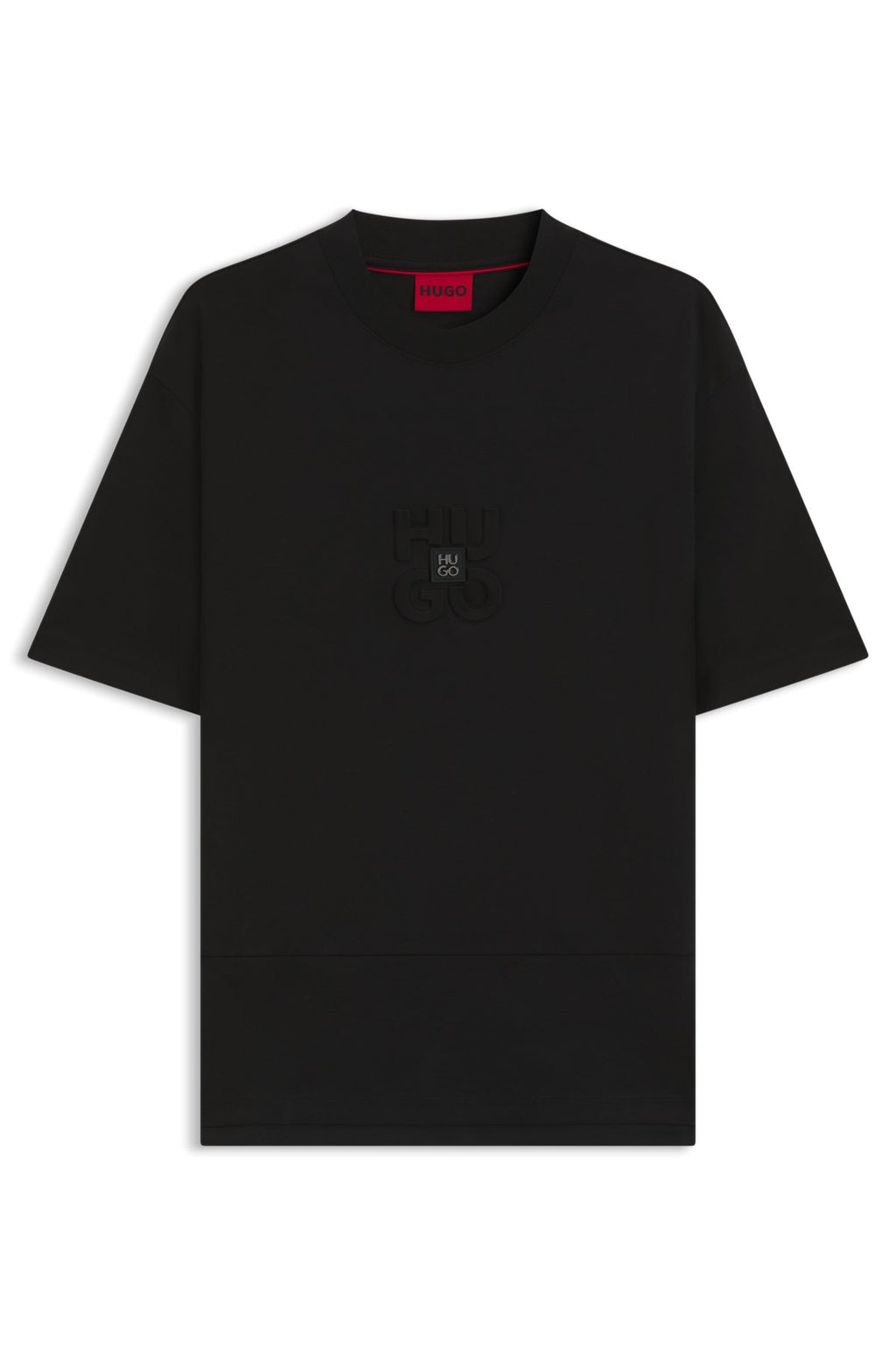 Interlock-cotton T-shirt with stacked logos