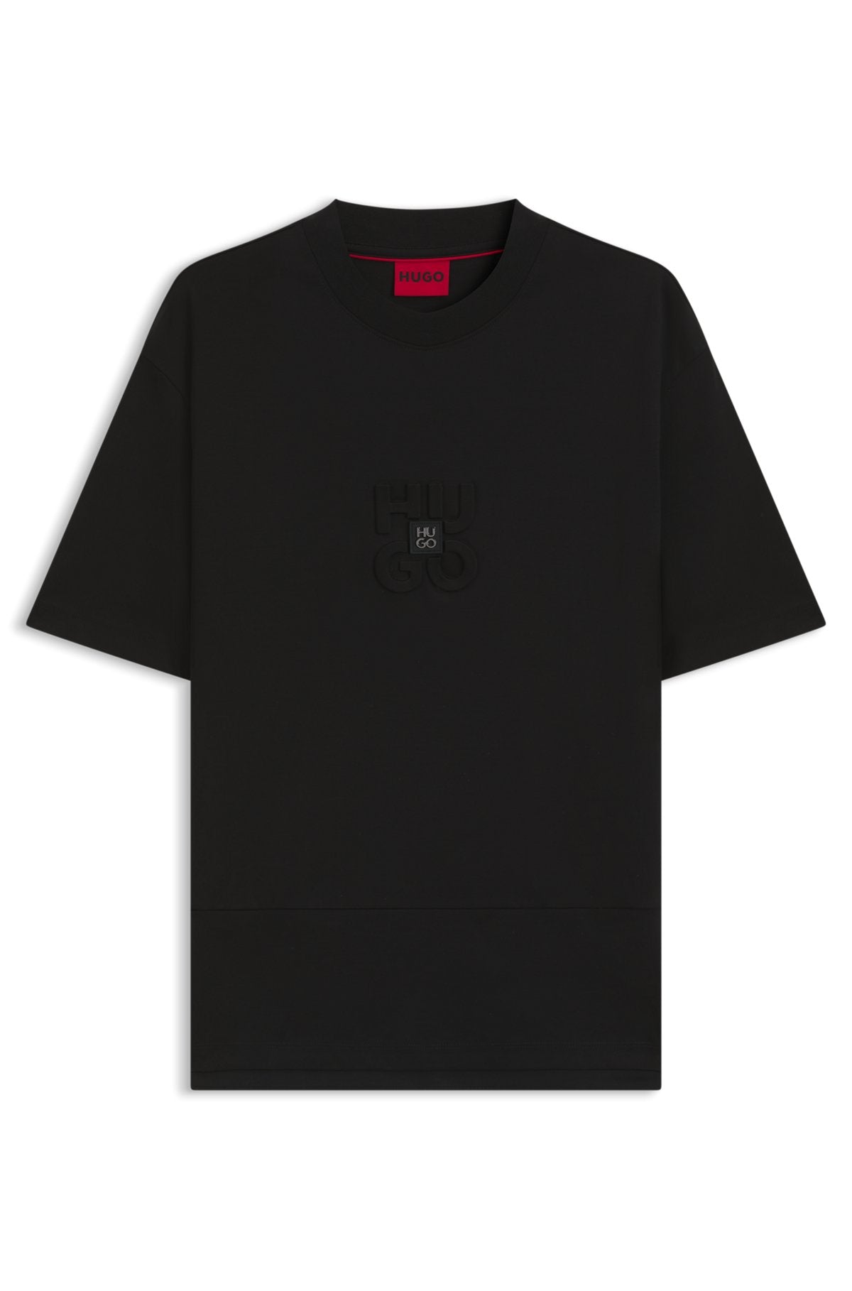 Interlock-cotton T-shirt with stacked logos