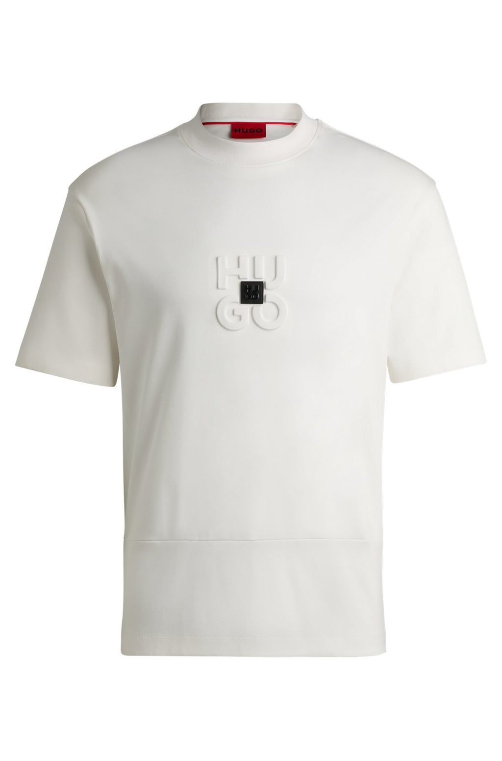 Interlock-cotton T-shirt with stacked logos
