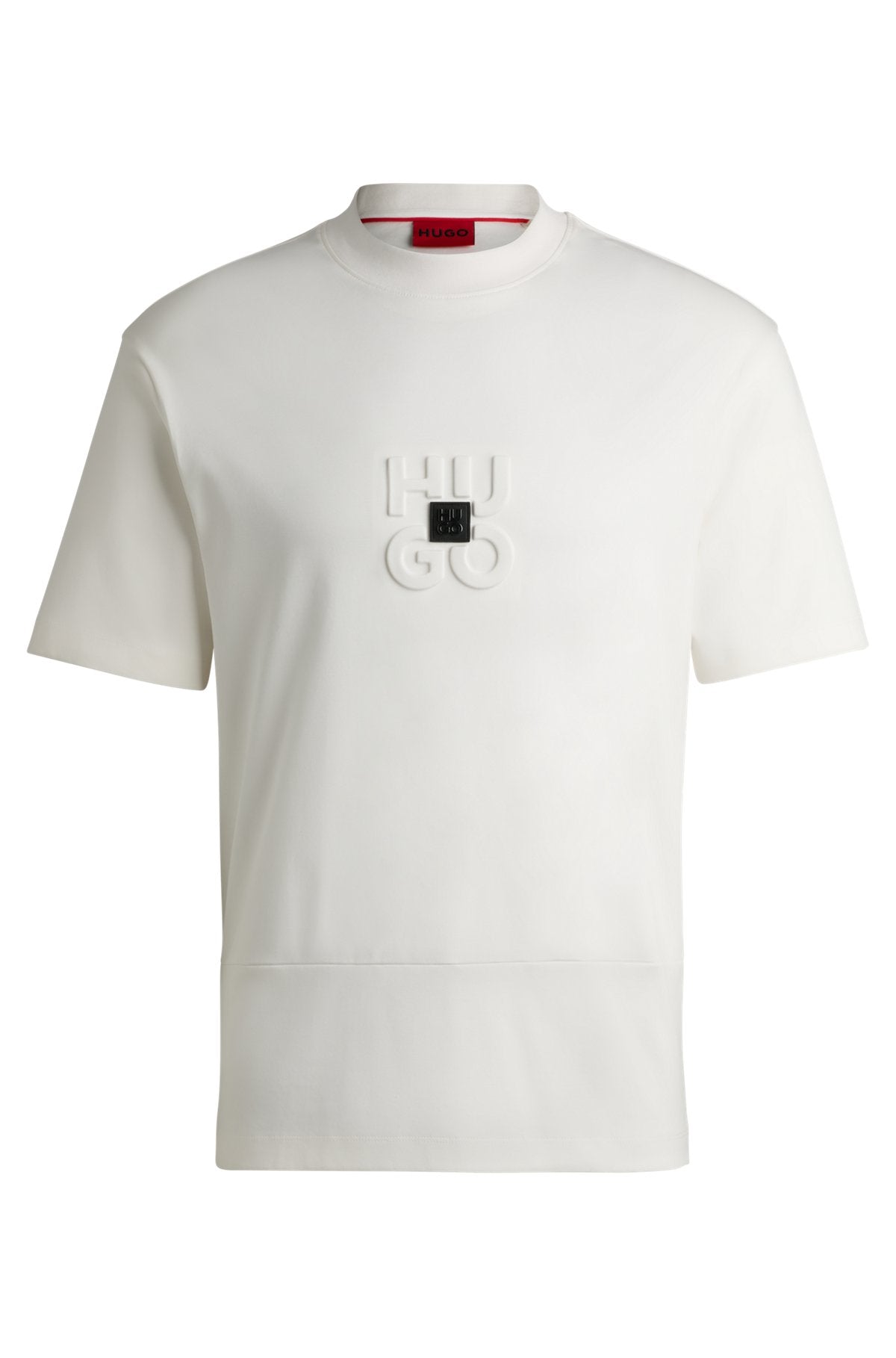 Interlock-cotton T-shirt with stacked logos