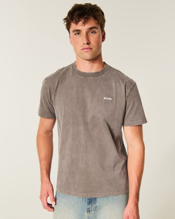 Hollister - Relaxed HeavyWeight Cotton Logo Crew T Shirt