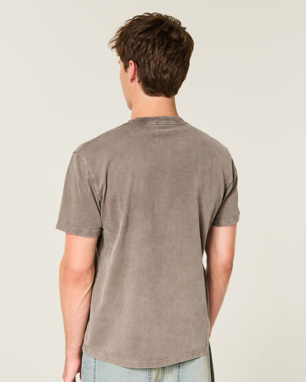Hollister - Relaxed HeavyWeight Cotton Logo Crew T Shirt