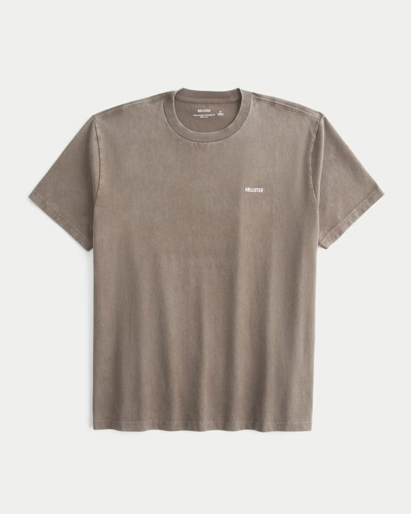 Hollister - Relaxed HeavyWeight Cotton Logo Crew T Shirt