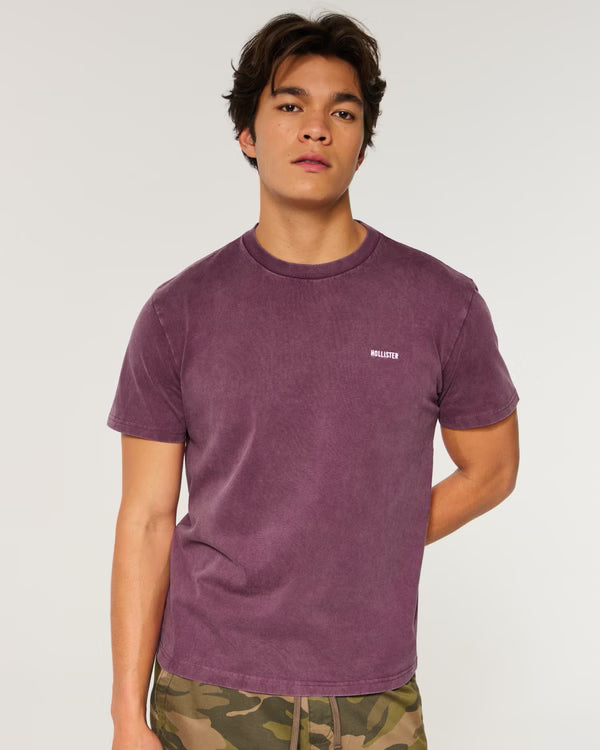 Hollister - Relaxed HeavyWeight Cotton Logo Crew T Shirt