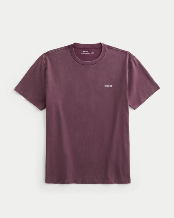 Hollister - Relaxed HeavyWeight Cotton Logo Crew T Shirt