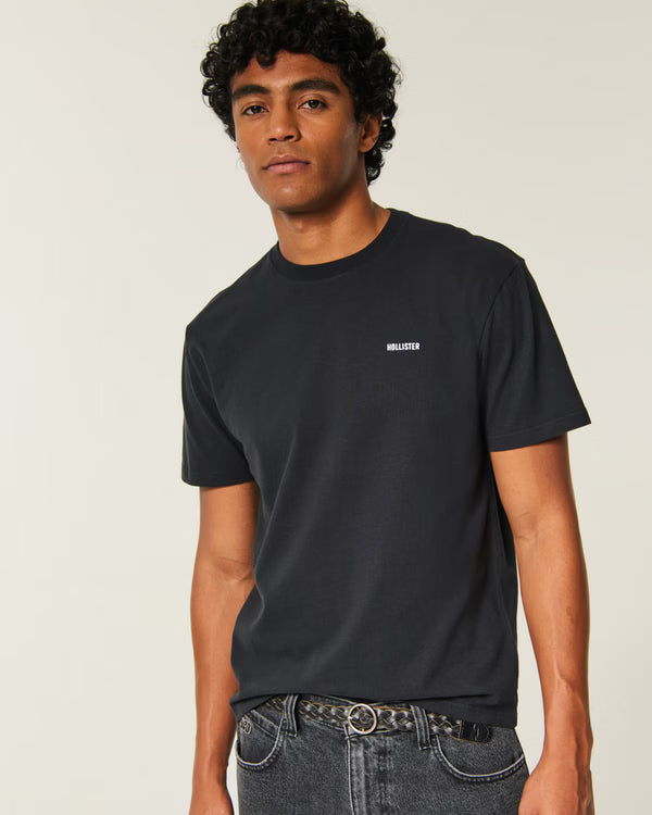 Hollister - Relaxed HeavyWeight Cotton Logo Crew T Shirt