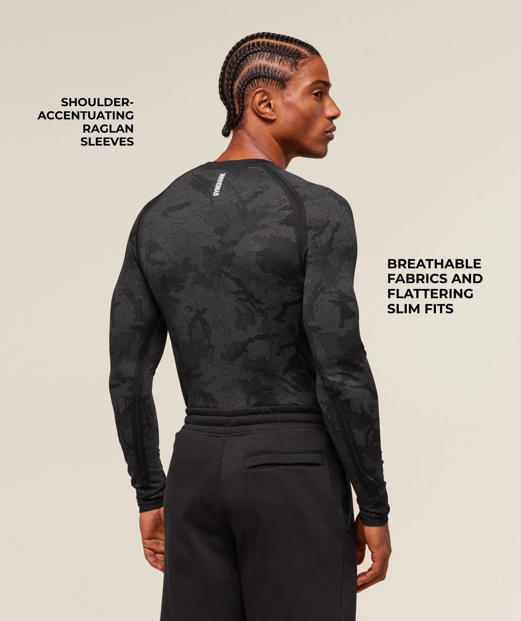 GYMSHARK - Geo Seamless Long Sleeve T-Shirt