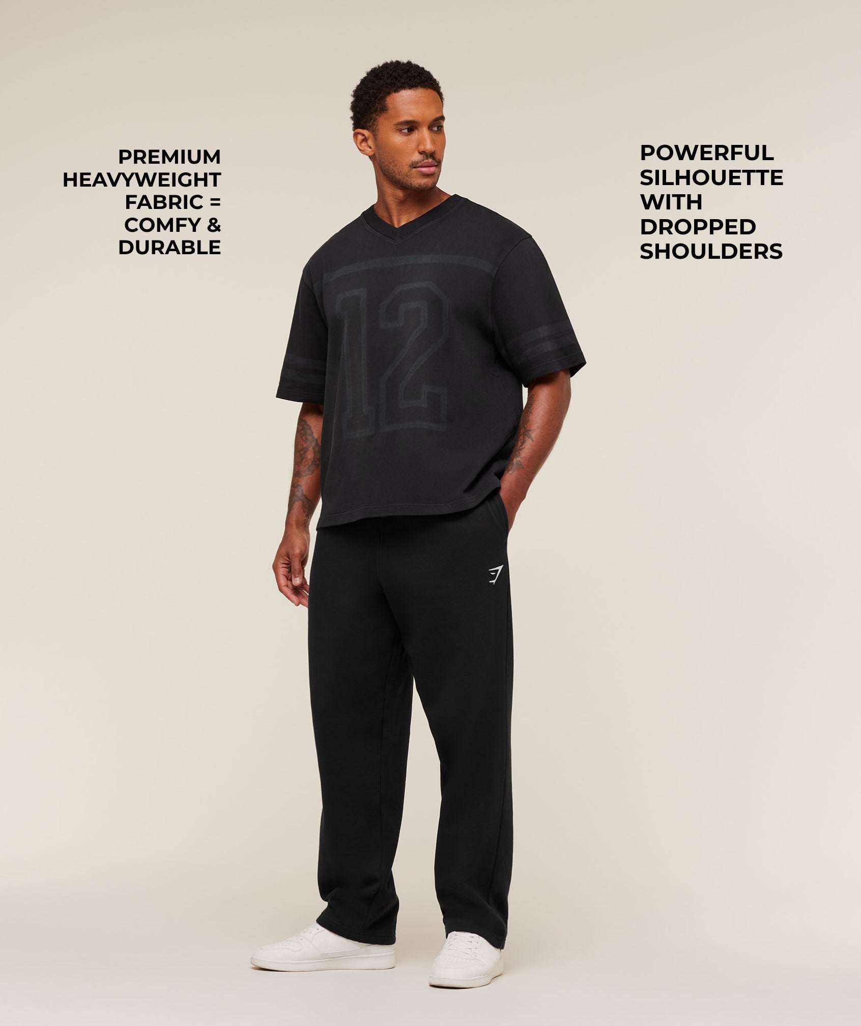 GYMSHARK - Collegiate Washed Jersey T-Shirt