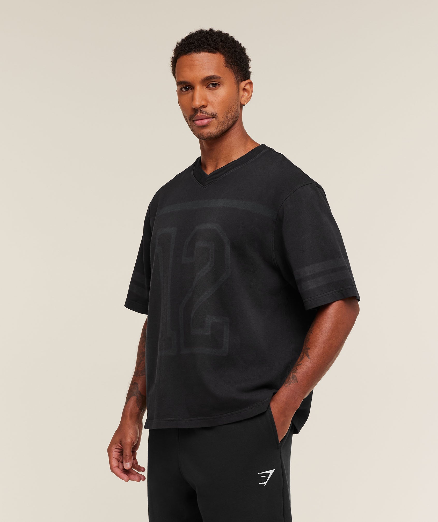GYMSHARK - Collegiate Washed Jersey T-Shirt