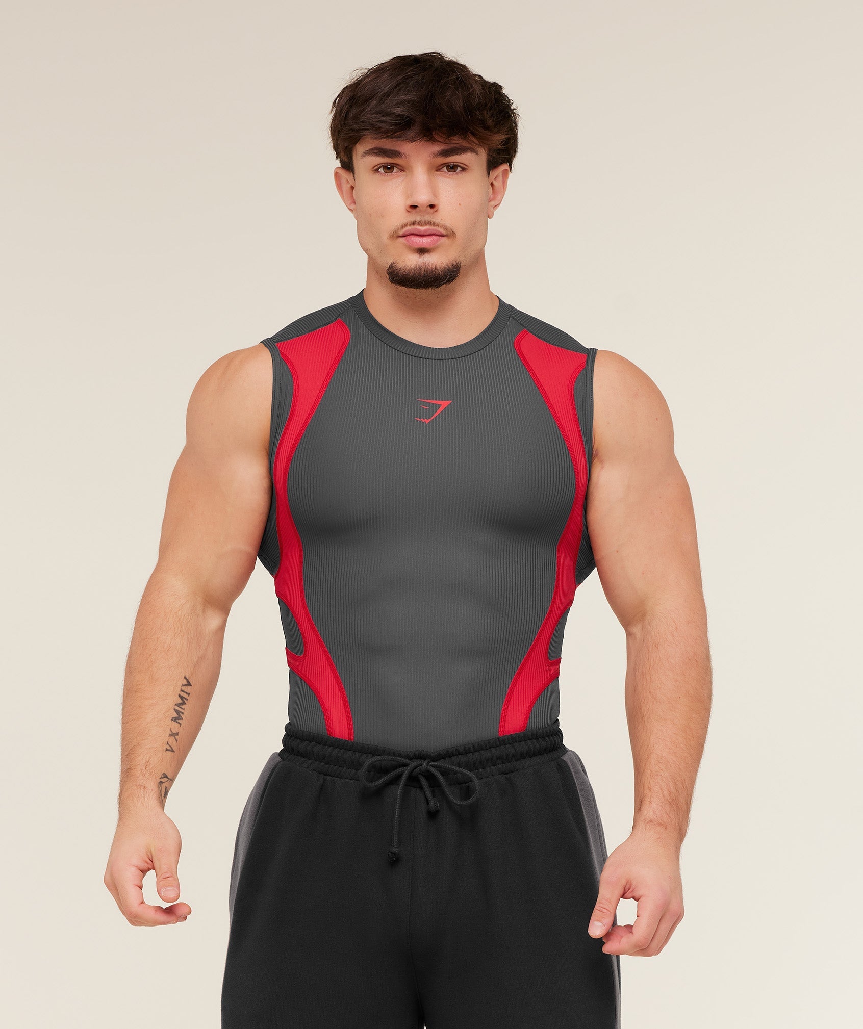 GYMSHARK - Gymshark x Carlos Belcast Tank Baselayer - Onyx Grey