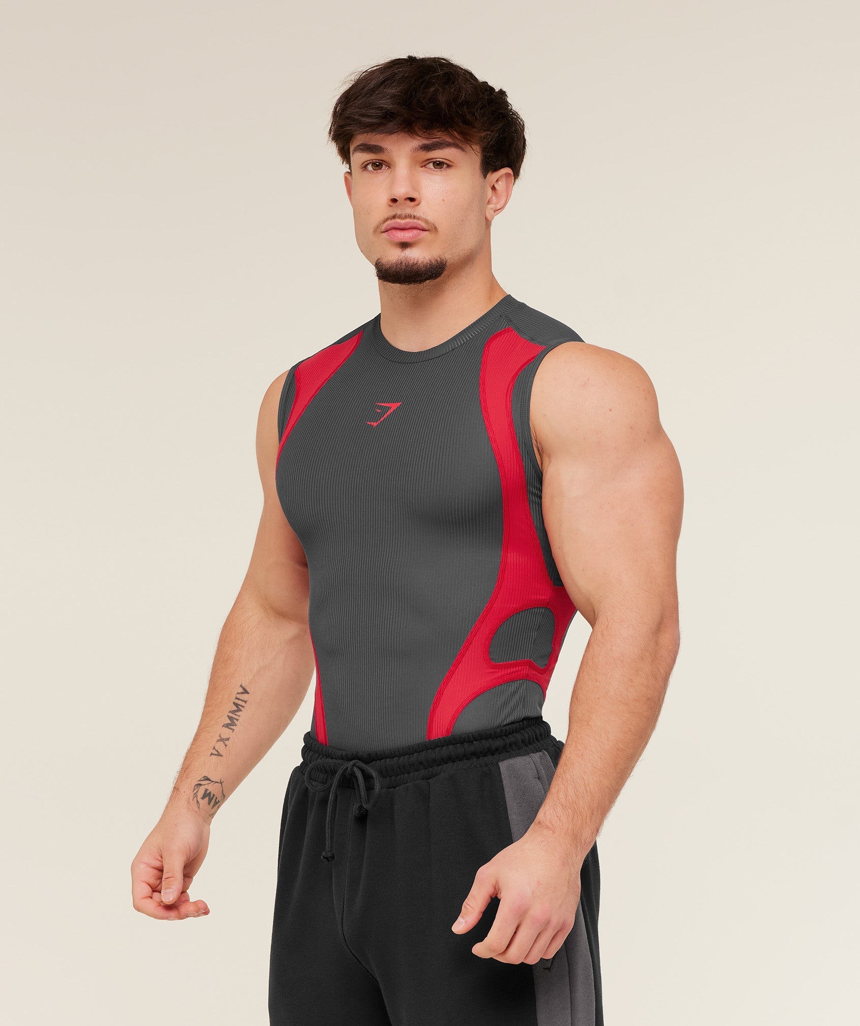 GYMSHARK - Gymshark x Carlos Belcast Tank Baselayer - Onyx Grey