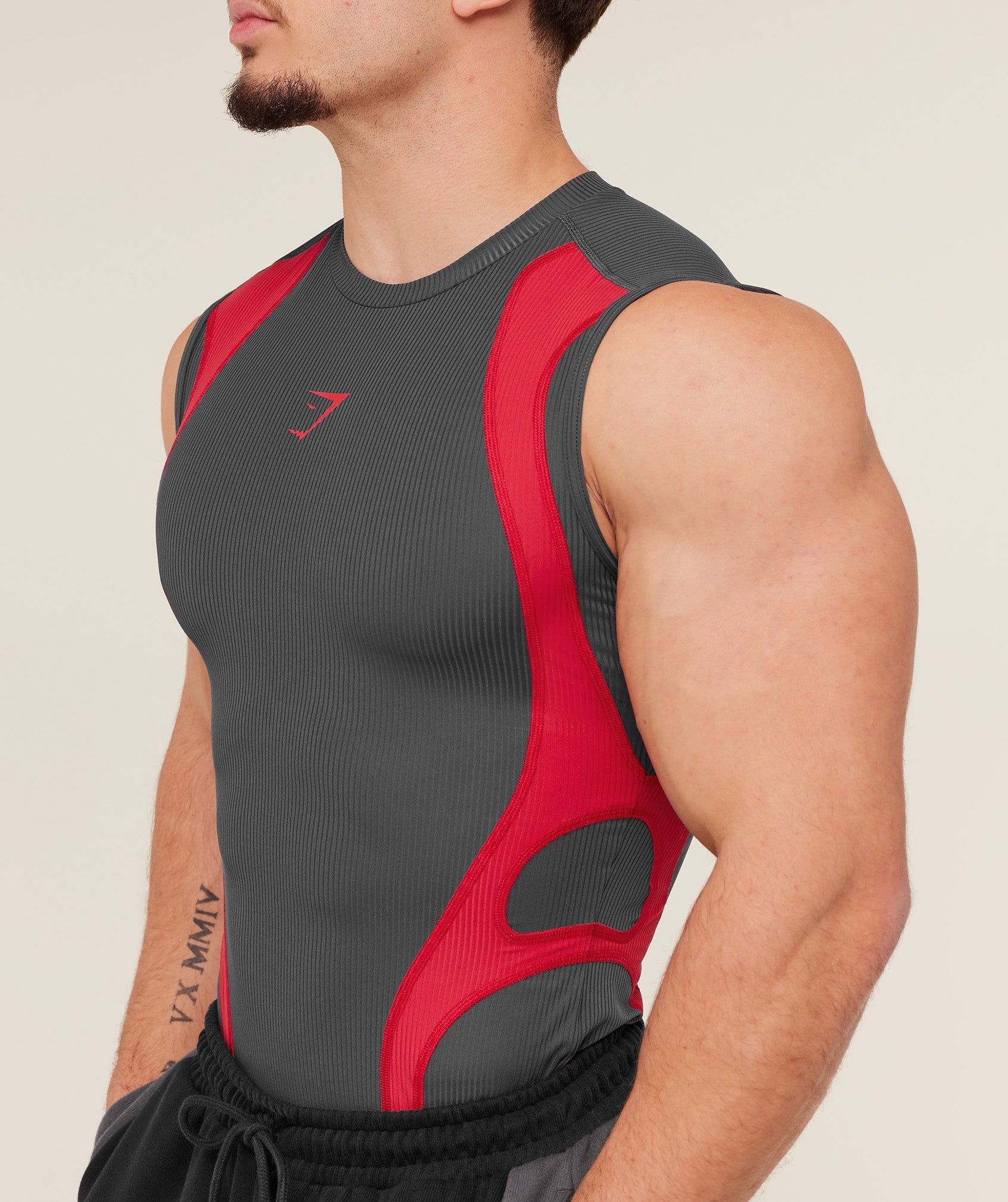 GYMSHARK - Gymshark x Carlos Belcast Tank Baselayer - Onyx Grey