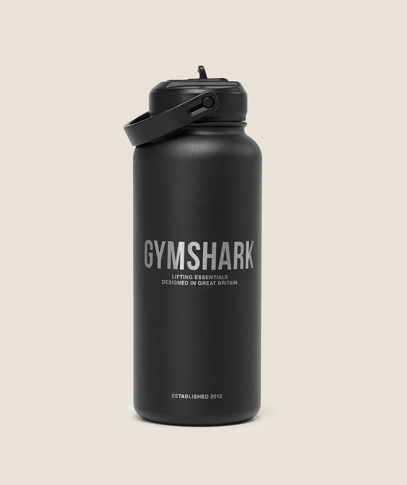 GYMSHARK - Metal Insulated Straw Bottle 1L