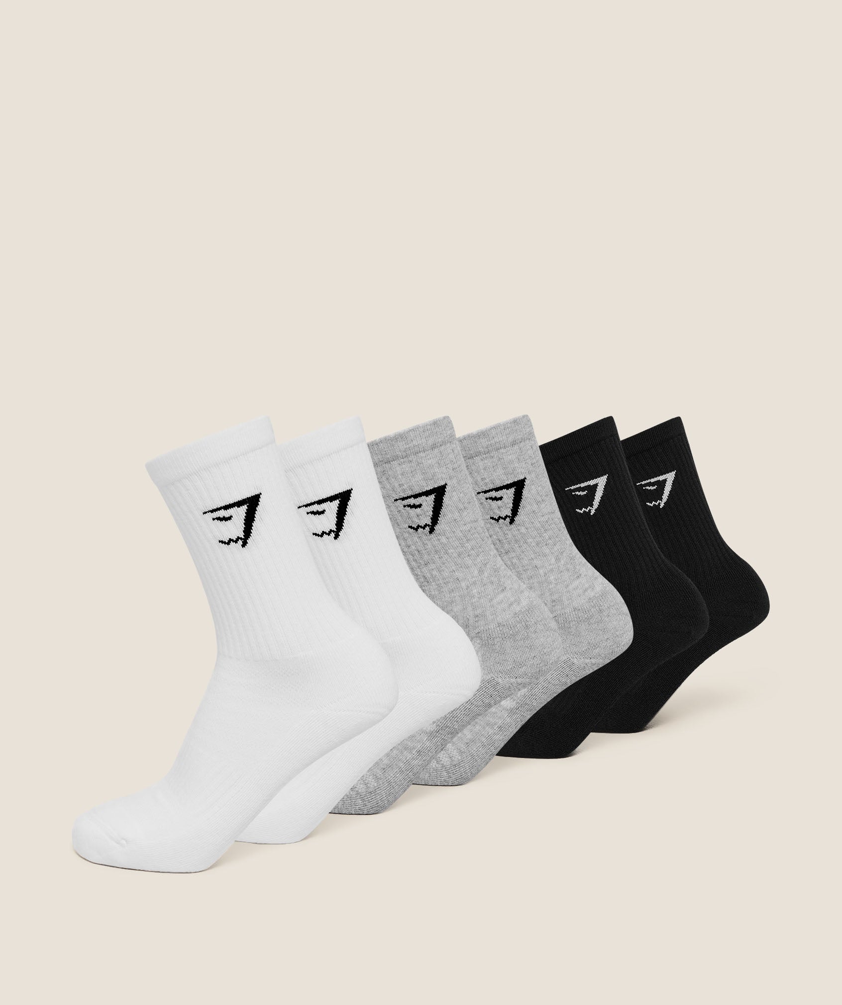 GYMSHARK - Crew Socks 6pk