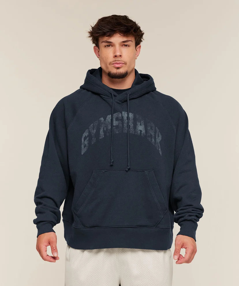 GYMSHARK - Retro Collegiate Graphic Hoodie IMMEDIATE