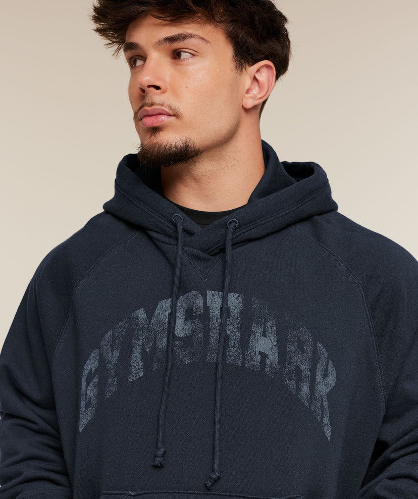 GYMSHARK - Retro Collegiate Graphic Hoodie IMMEDIATE