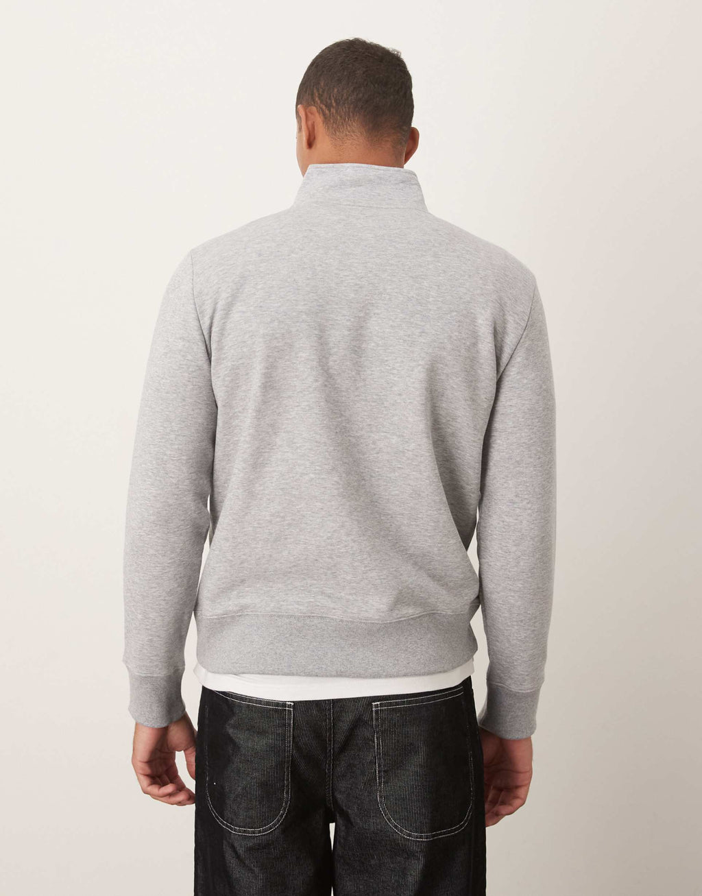 GANT - varsity logo print half zip