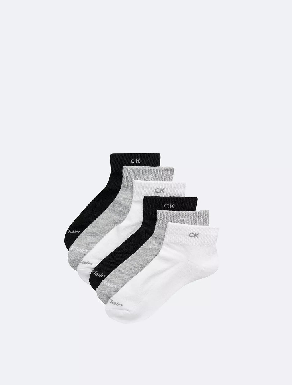 Calvin Klein - Basic Cushion Quarter 6-Pack Socks