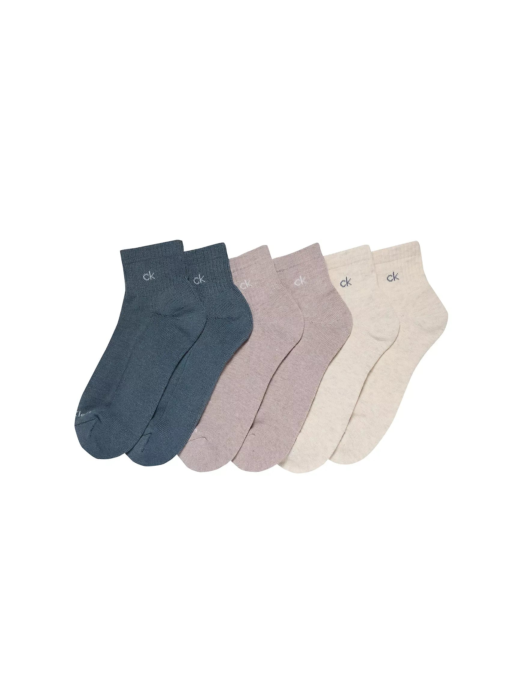 Calvin Klein - Basic Cushion Quarter 6-Pack Socks