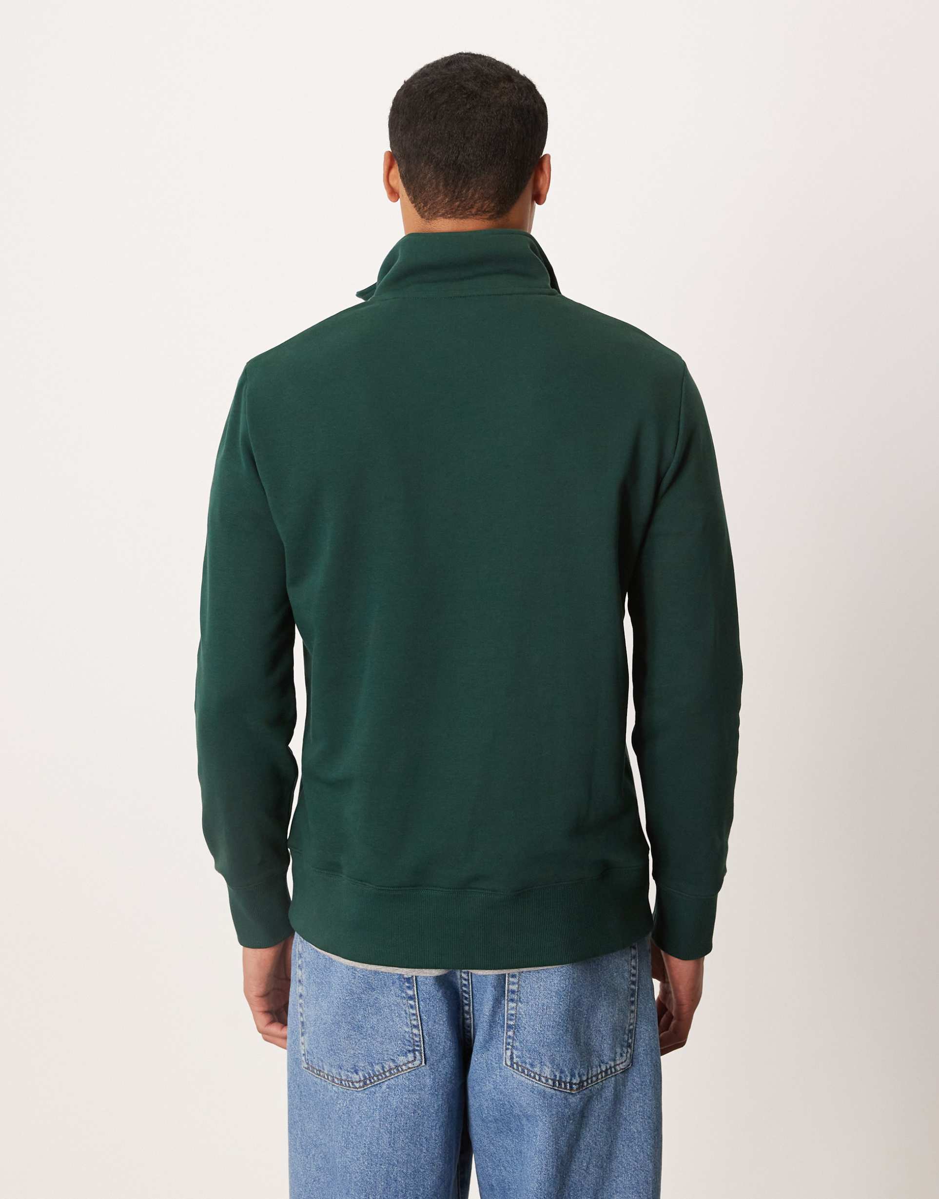 GANT - varsity logo print half zip