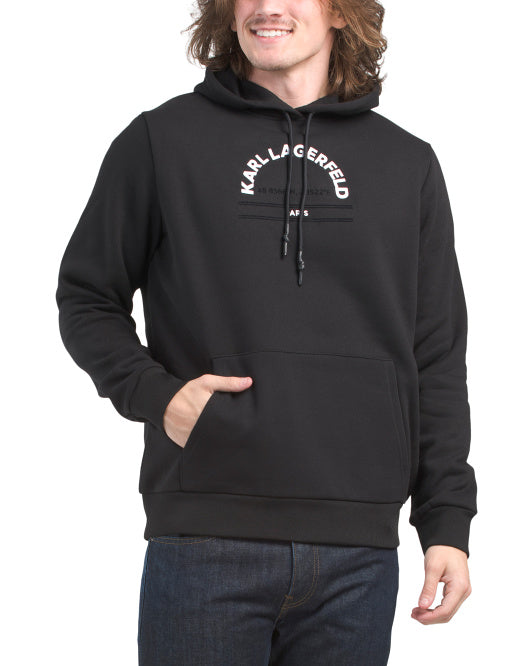 Karl Lagerfeld  - Lattidude Longitude Logo Fleece Hoodie