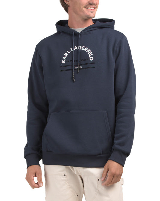 Karl Lagerfeld -  Latitude And Longitude Logo Hoodie