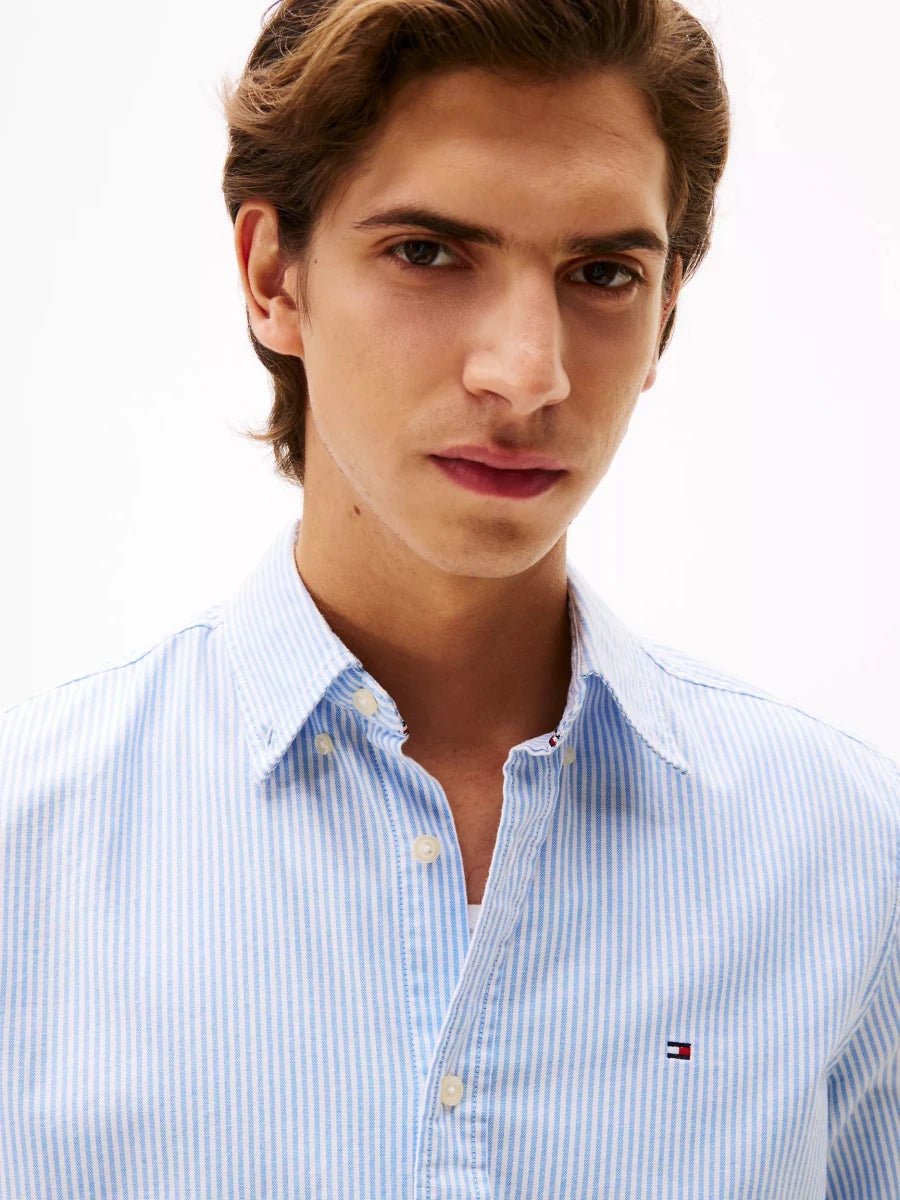 Tommy Hilfiger - Regular Fit Stripe Stretch Oxford Shirt - Brandatak Store
