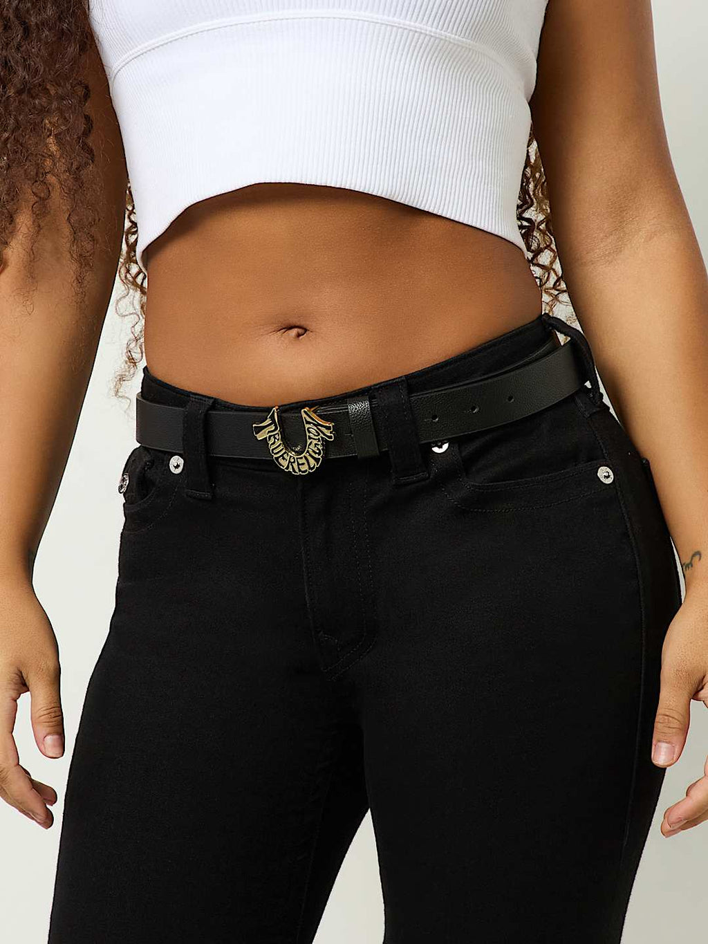 True Religion - TRUE RELIGION HORSESHOE BUCKLE BELT