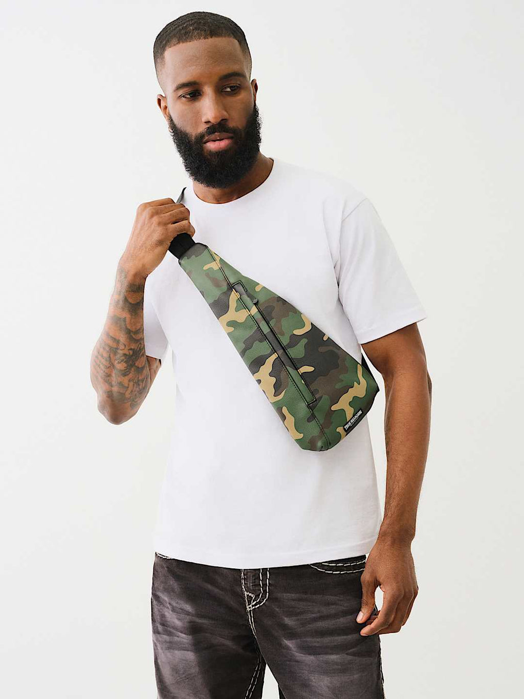True Religion - CAMO PRINT SLING BAG
