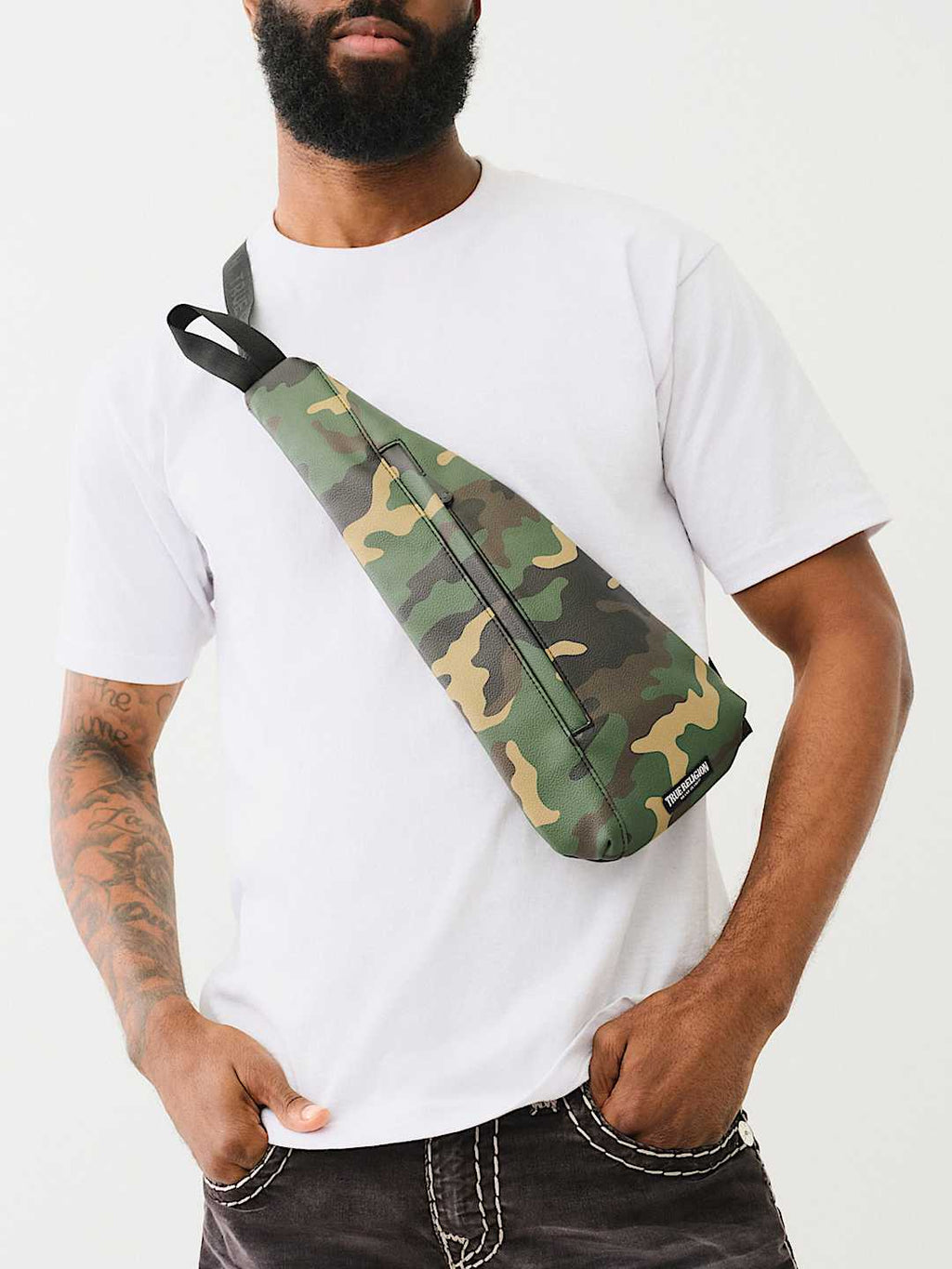 True Religion - CAMO PRINT SLING BAG